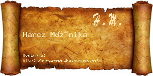 Harcz Mónika névjegykártya